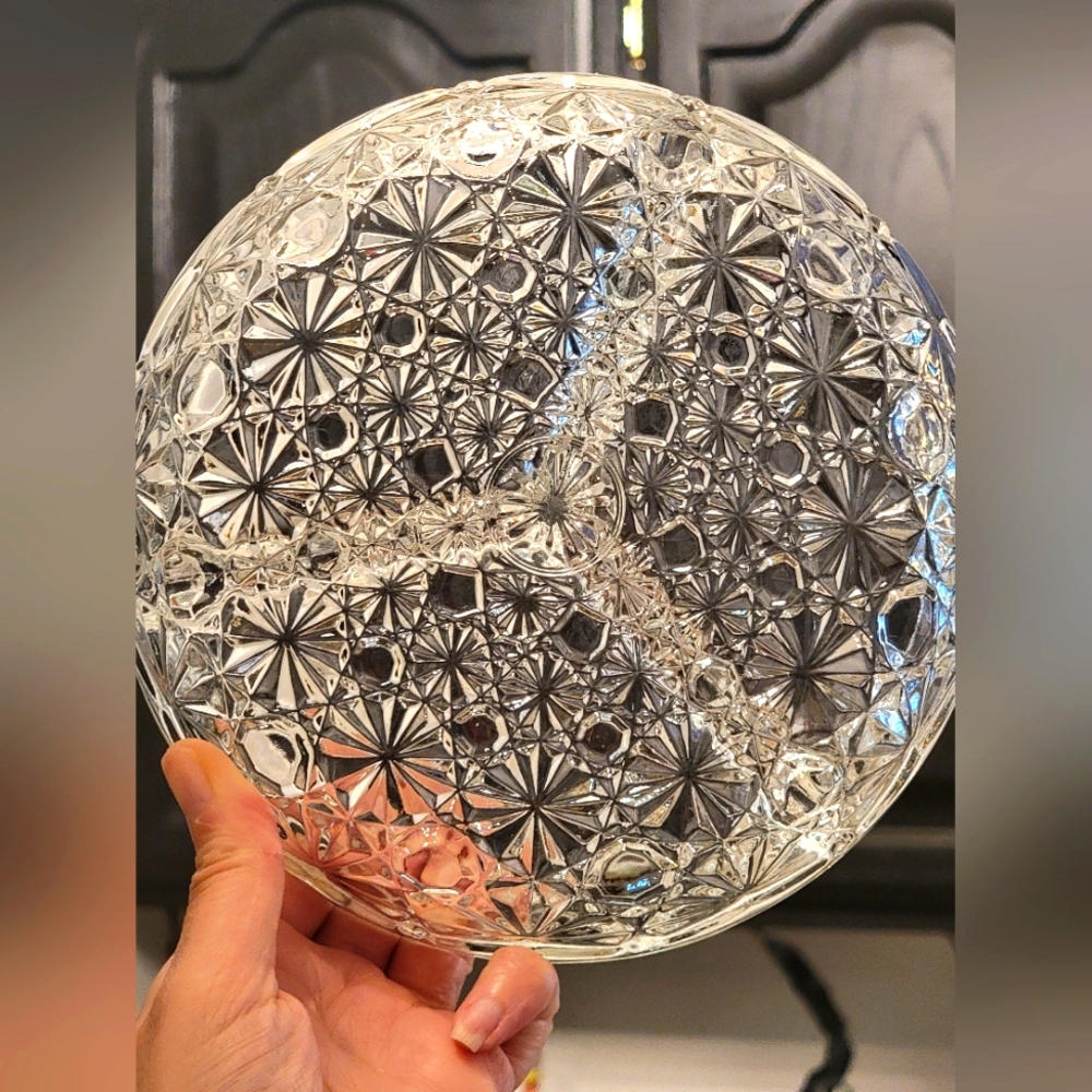 Vintage Luxhem de Veropa France Cut Crystal Glass Dish